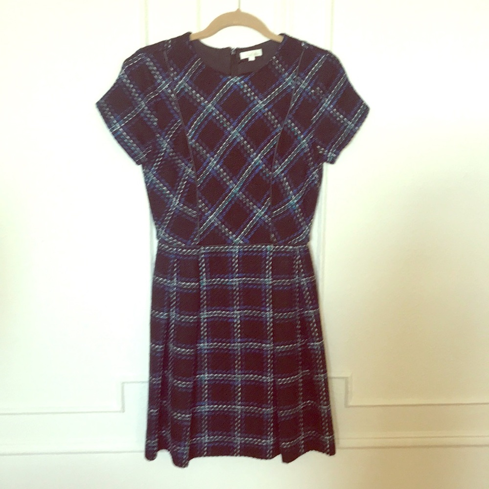 Shoshanna Short Sleeve Plaid Dress